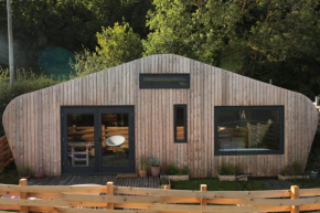 Two unique cabins wrapped in beautiful welsh scenery
